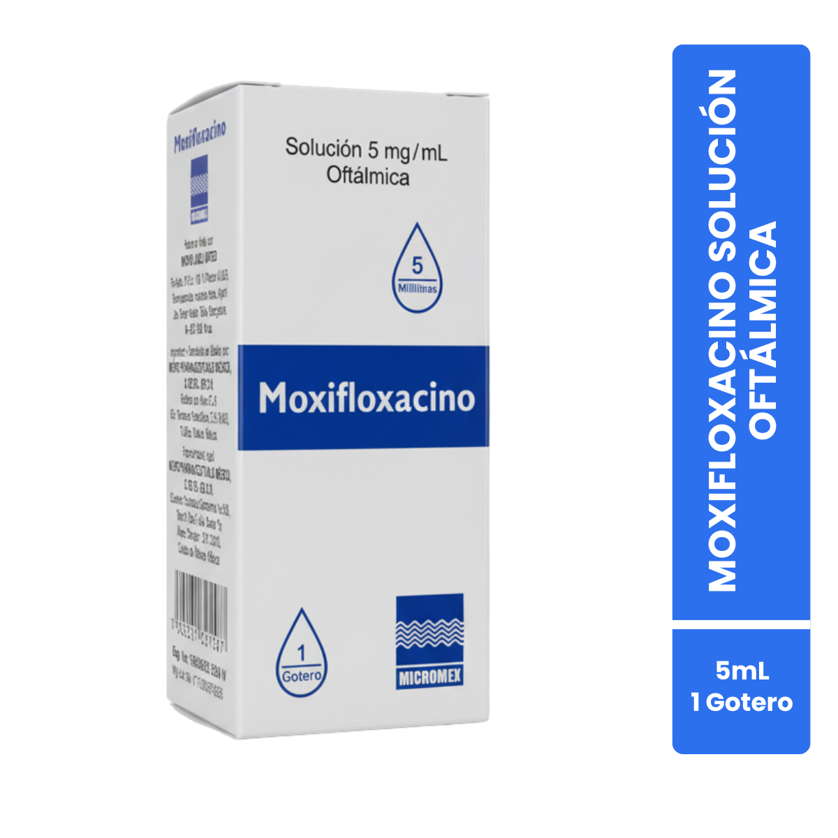 Moxifloxacino 5 mg solución oftálmica gotero con 5 mL