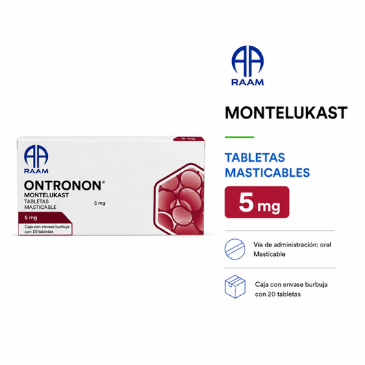 Ontronon Montelukast 5mg C/20 Tabletas Raam