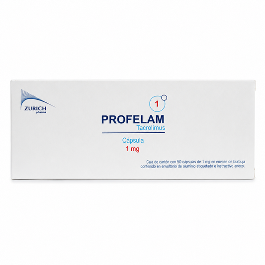 Profelam Tacrolimus 1 mg caja con 50 capsulas zurich