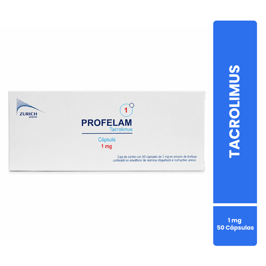 Profelam Tacrolimus 1 mg caja con 50 capsulas zurich
