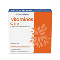 Vitamina C,D,A + Extracto de Naranja Solución Oral 250mg / 0.010mg / 1.000mg /  15.000mg Caja con 5 Ampolletas de 3 mL Quimpharma