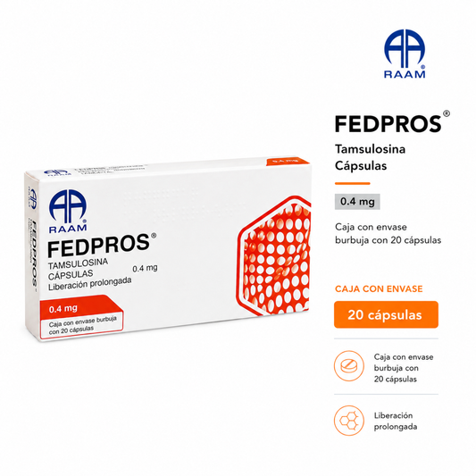 Fedpros Tamsulosina 0.4 Mg Caja Con 30 Cápsulas Raam
