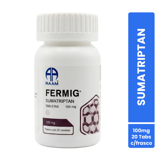 Fermig Sumatriptan Raam 100mg 2 Frascos Con 20 Tabletas C/u