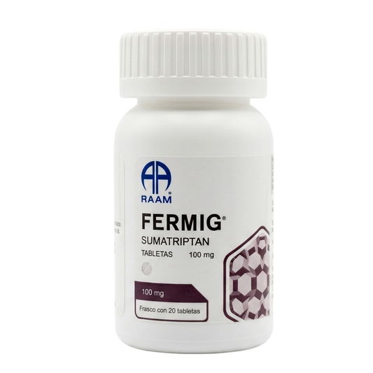 Fermig Sumatriptan Raam 100mg Frasco Con 20 Tabletas
