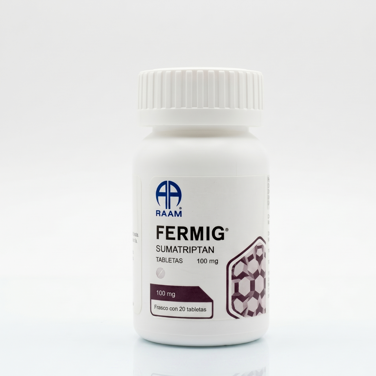 Fermig Sumatriptan Raam 100mg Frasco Con 20 Tabletas