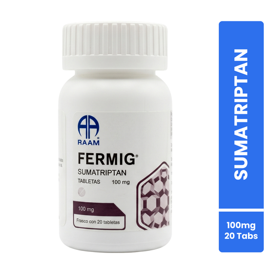 Fermig Sumatriptan Raam 100mg Frasco Con 20 Tabletas