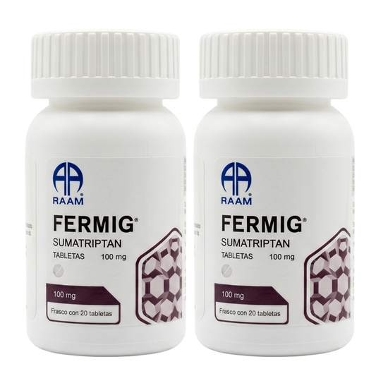 Fermig Sumatriptan Raam 100mg 2 Frascos Con 20 Tabletas C/u