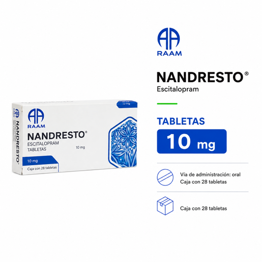 Nandresto Escitalopram 10 Mg, 28 Tabletas Raam