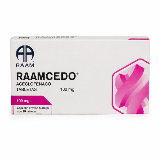 Raamcedo Aceclofenaco Raam Caja De 100 Mg Con 10 Tabletas