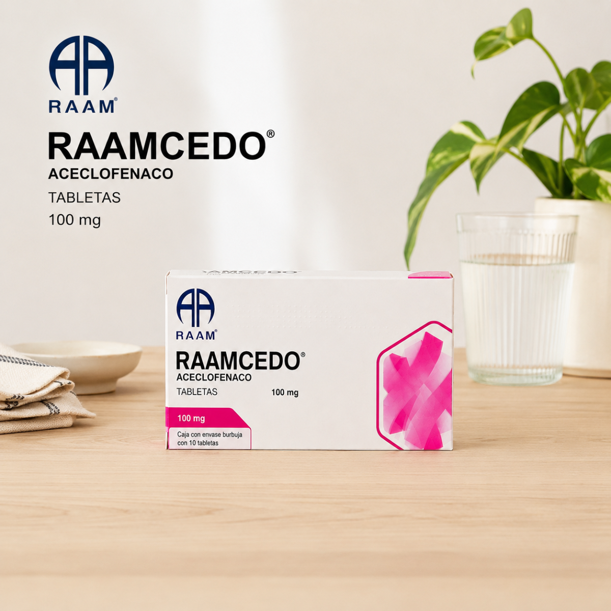 Raamcedo Aceclofenaco Raam Caja De 100 Mg Con 10 Tabletas