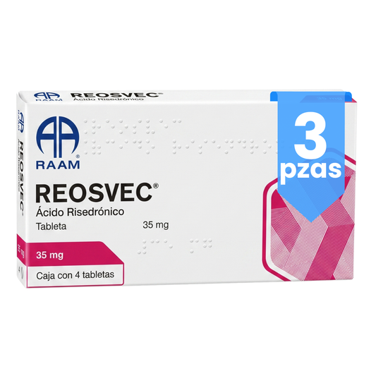 Reosvec Ácido Risedronico 35 Mg 3 Cajas Con 4 Caps C/u Raam