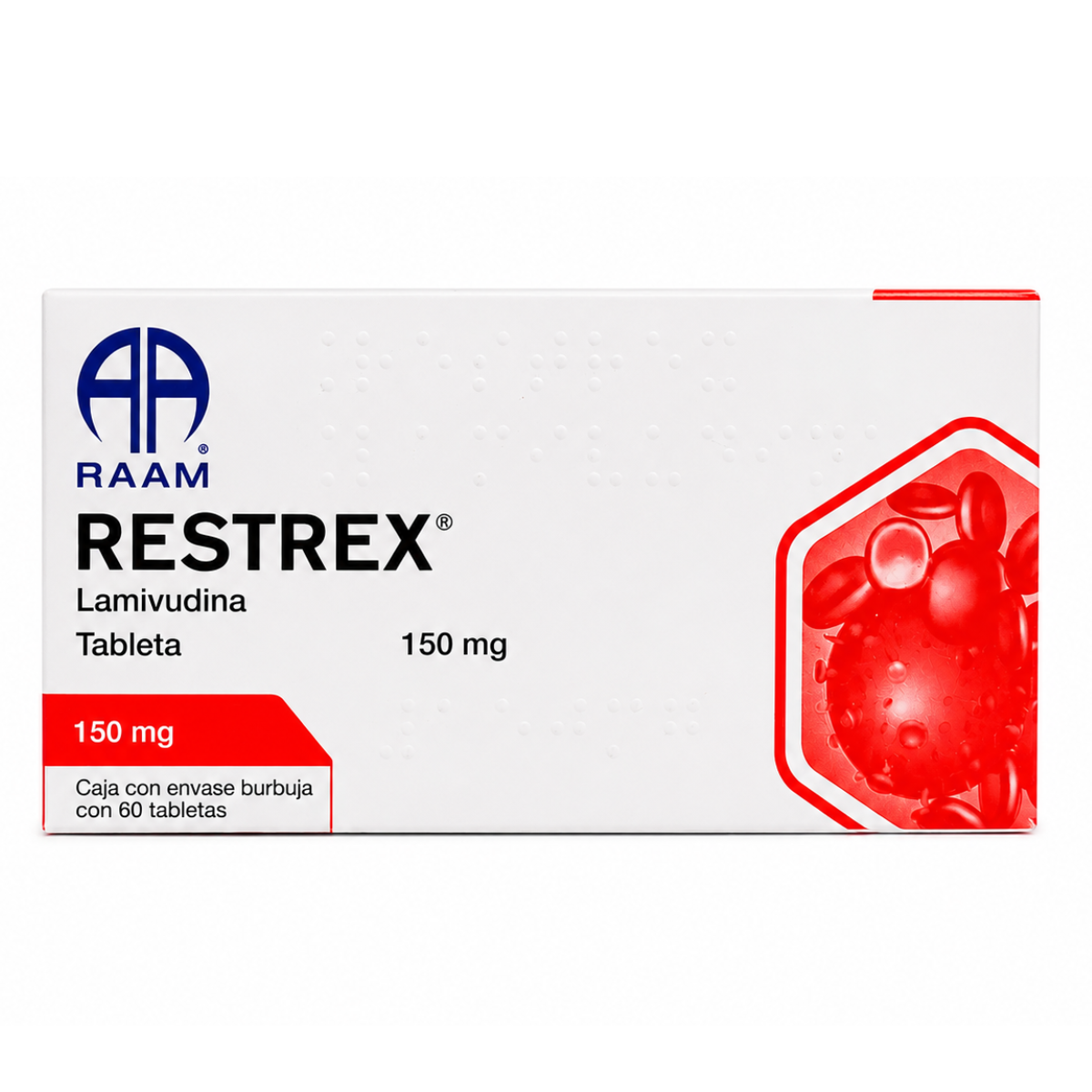 Lamivudina 150 Mg Restrex Caja Con 60 Tabletas Raam