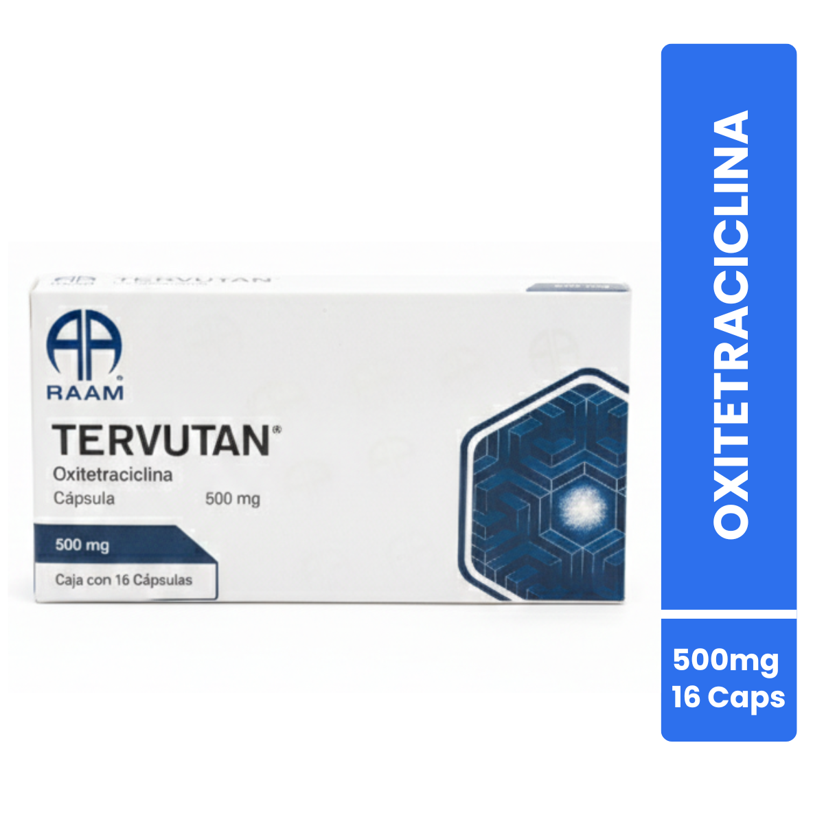 Tervutan Oxitetraciclina 500 Mg Caja Con 16 Cápsulas