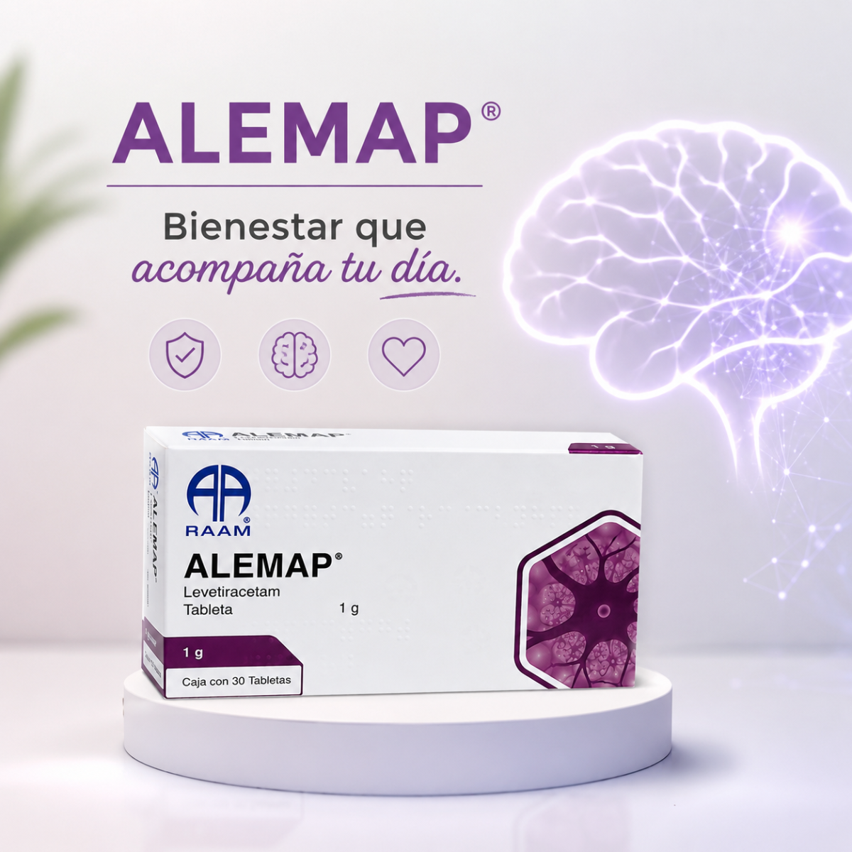 Alemap Levetiracetam 1 G Caja Con 30 Tabletas Raam