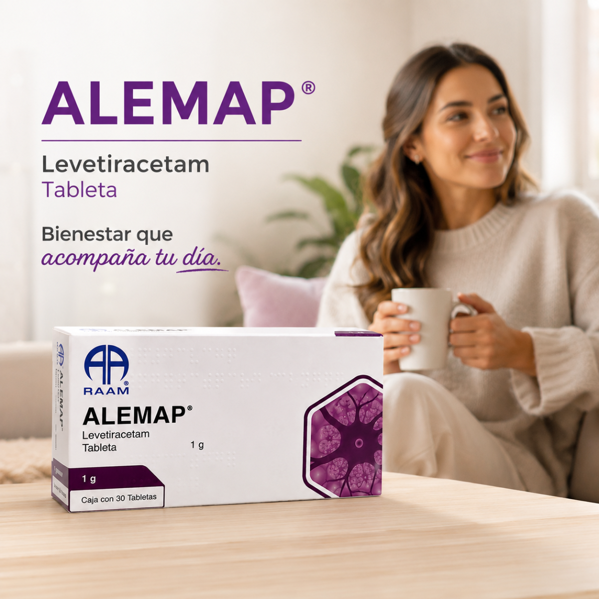 Alemap Levetiracetam 1 G Caja Con 30 Tabletas Raam
