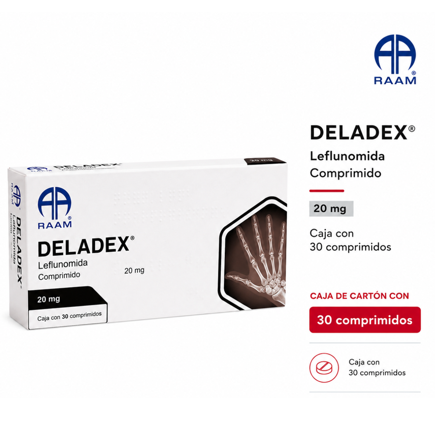 Deladex Leflunomida 20 Mg Caja Con 30 Tabletas Raam