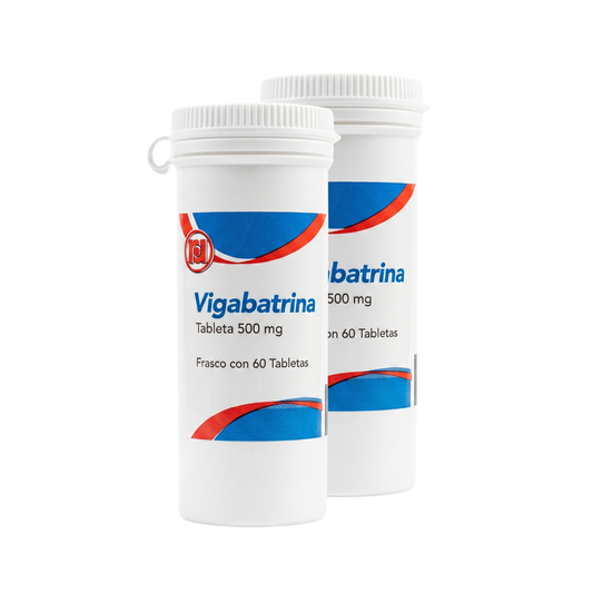 Vigabatina 500 mg 2 Frascos con 60 Tabletas c/u