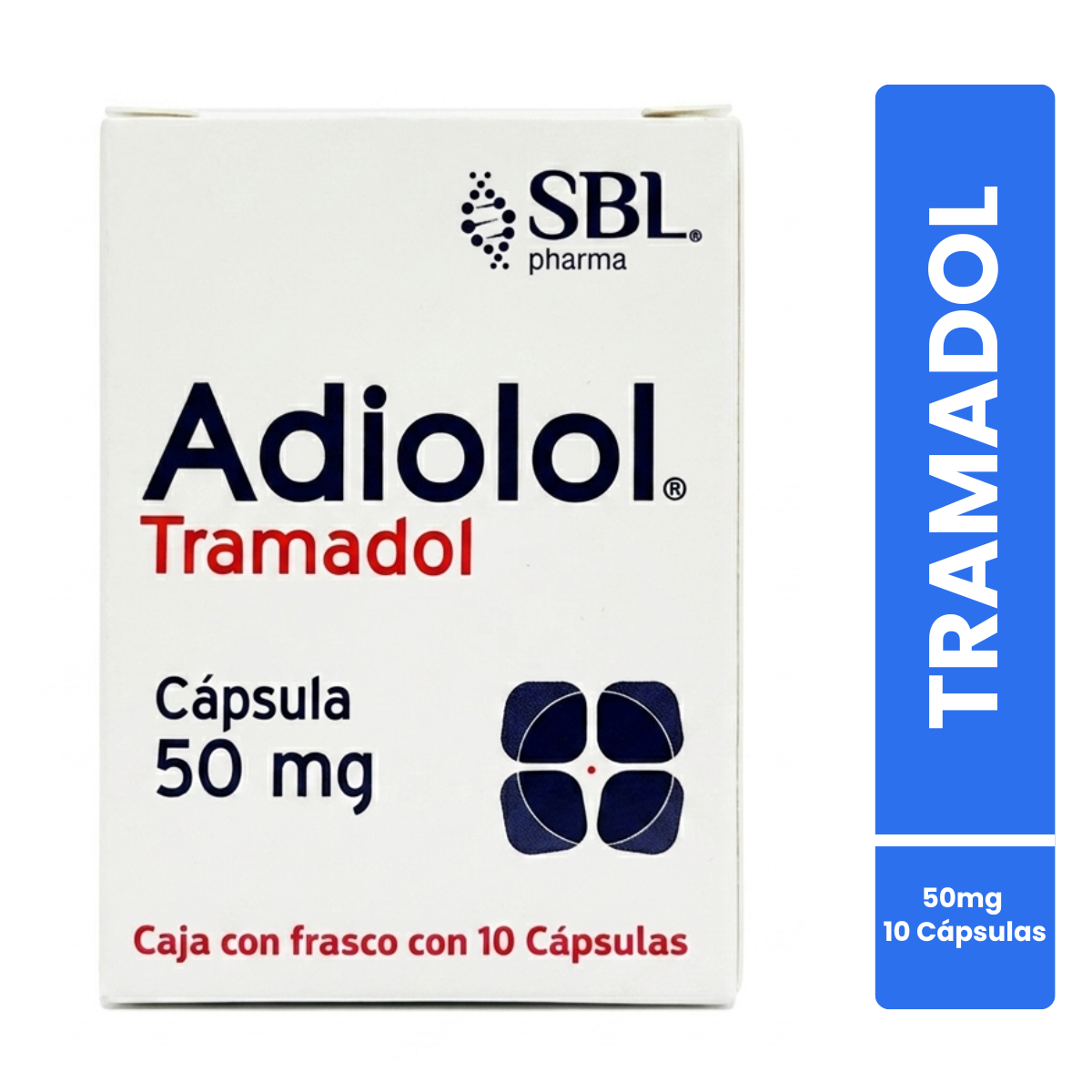 Adiolol Tramadol 50 Mg Caja con 10 Cápsulas SBL Pharma