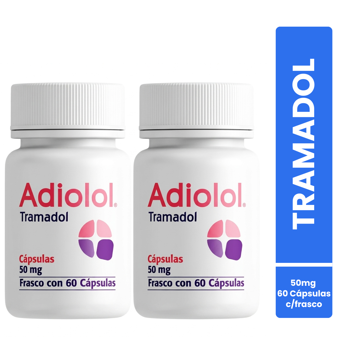 Adiolol Tramadol Duo Pack 50 Mg Con 60 Cápsulas C/u SBL Pharma