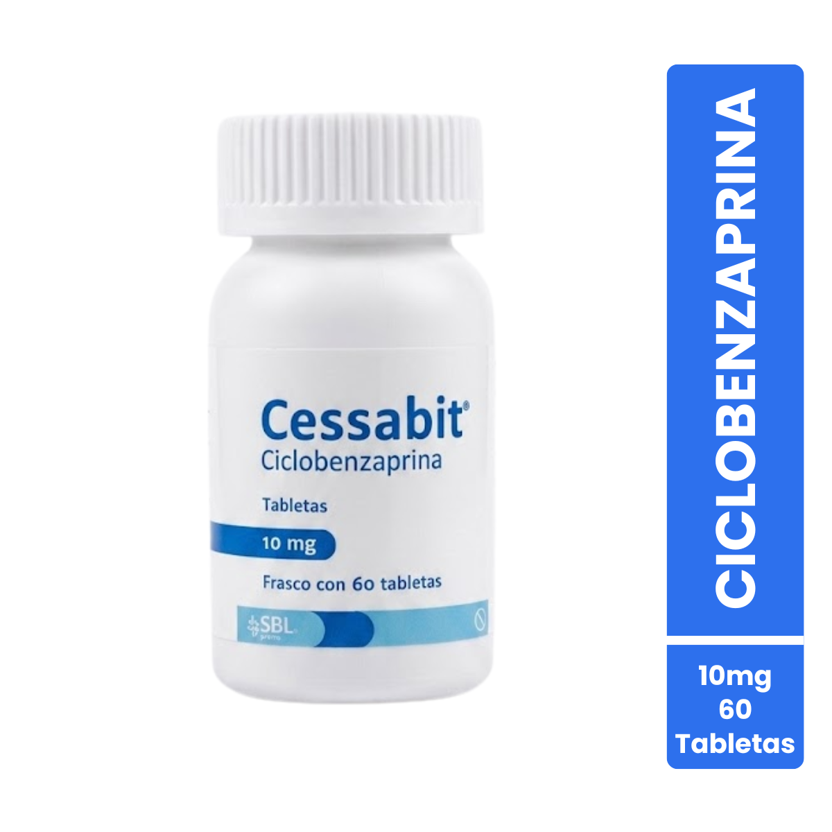 Cessabit Ciclobenzaprina 10 Mg Frasco con 60 Cápsulas SBL Pharma