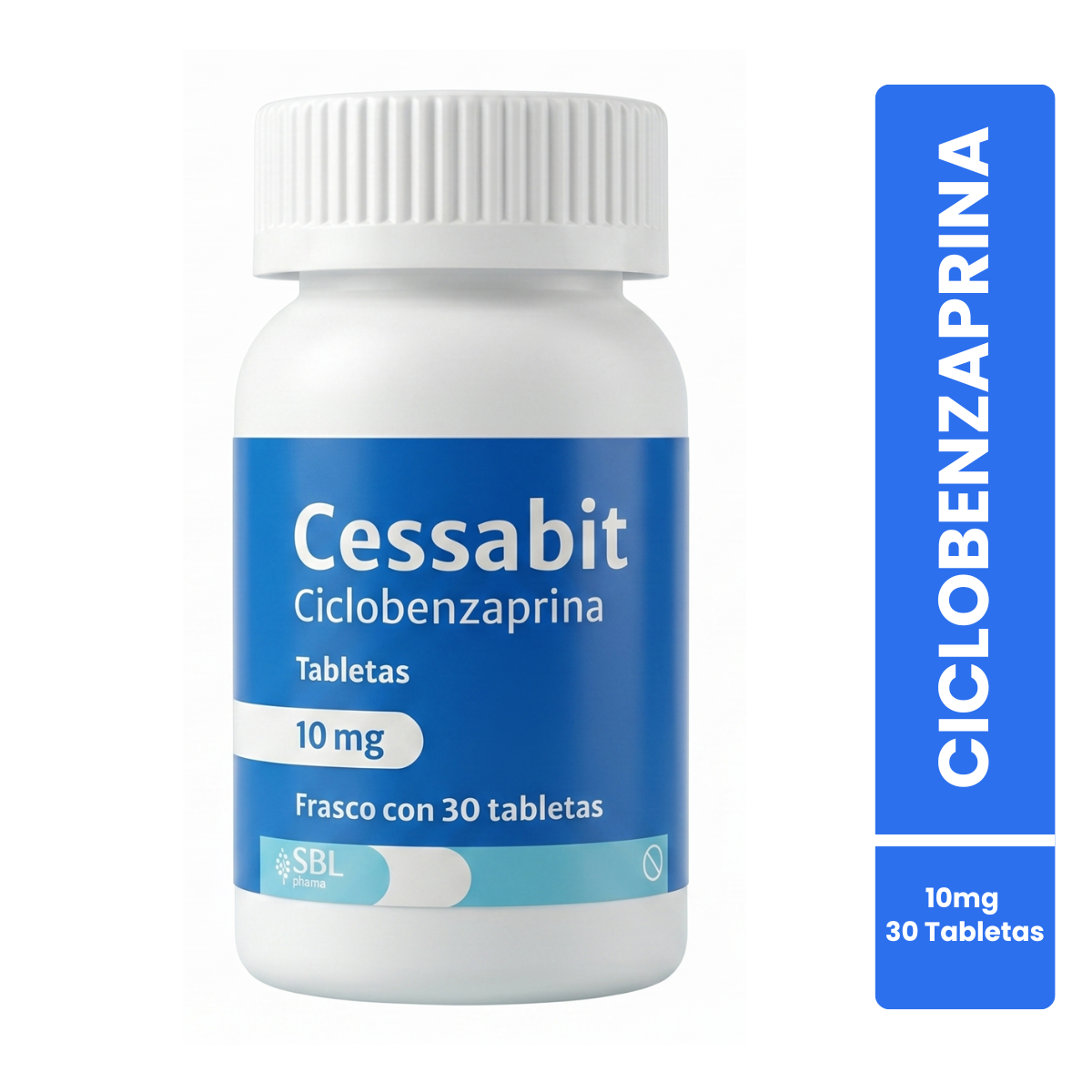 Cessabit Ciclobenzaprina 10 Mg Frasco con 30 Tabletas SBL Pharma