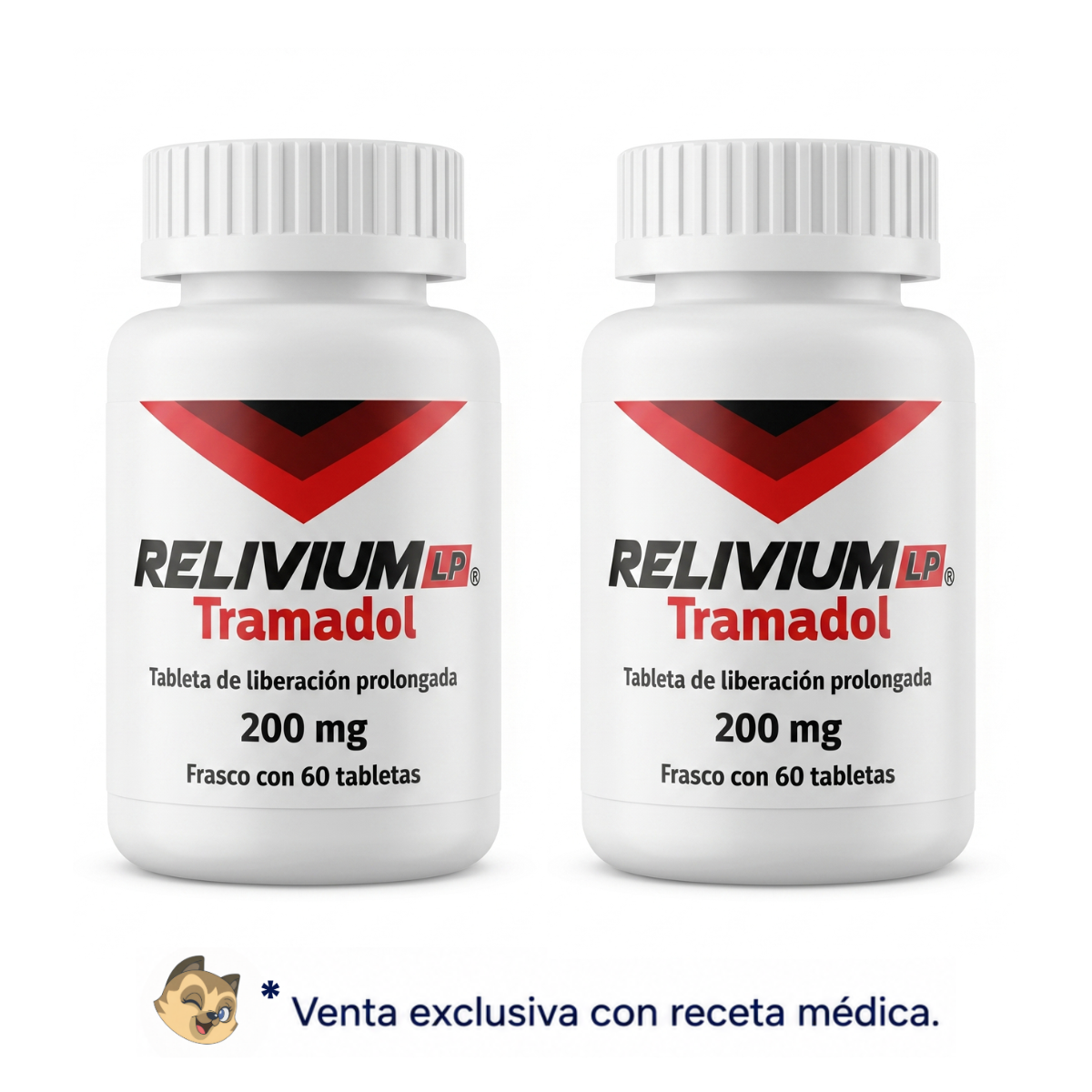 Duo Relivium LP Tramadol 200 Mg Frasco con 60 Tabletas c/u SBL Pharma