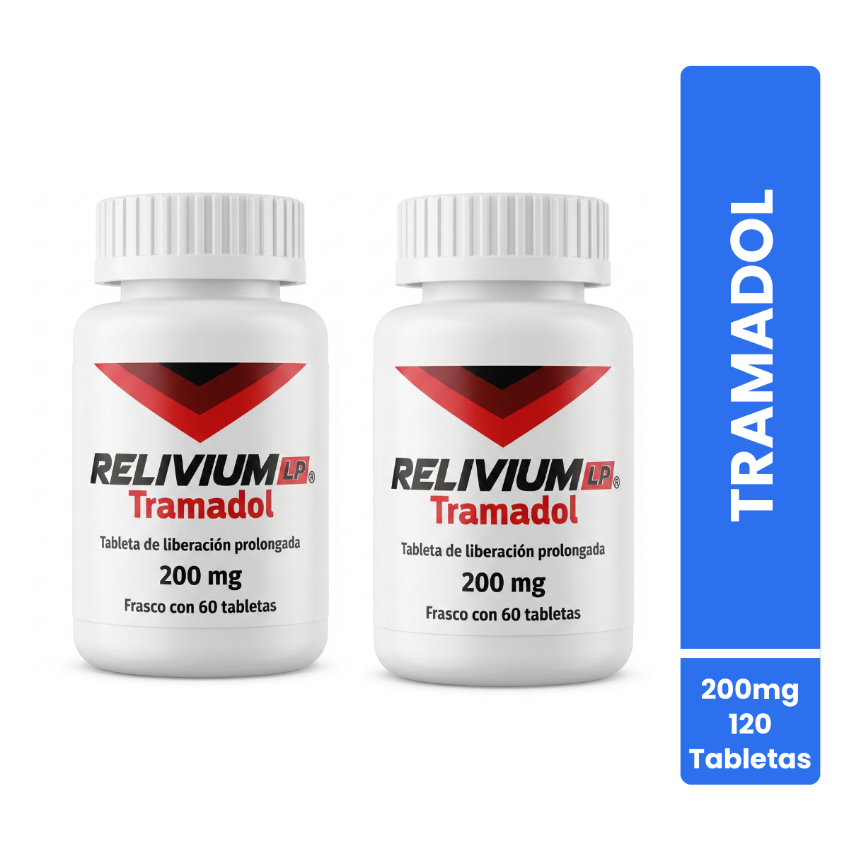 Duo Relivium LP Tramadol 200 Mg Frasco con 60 Tabletas c/u SBL Pharma