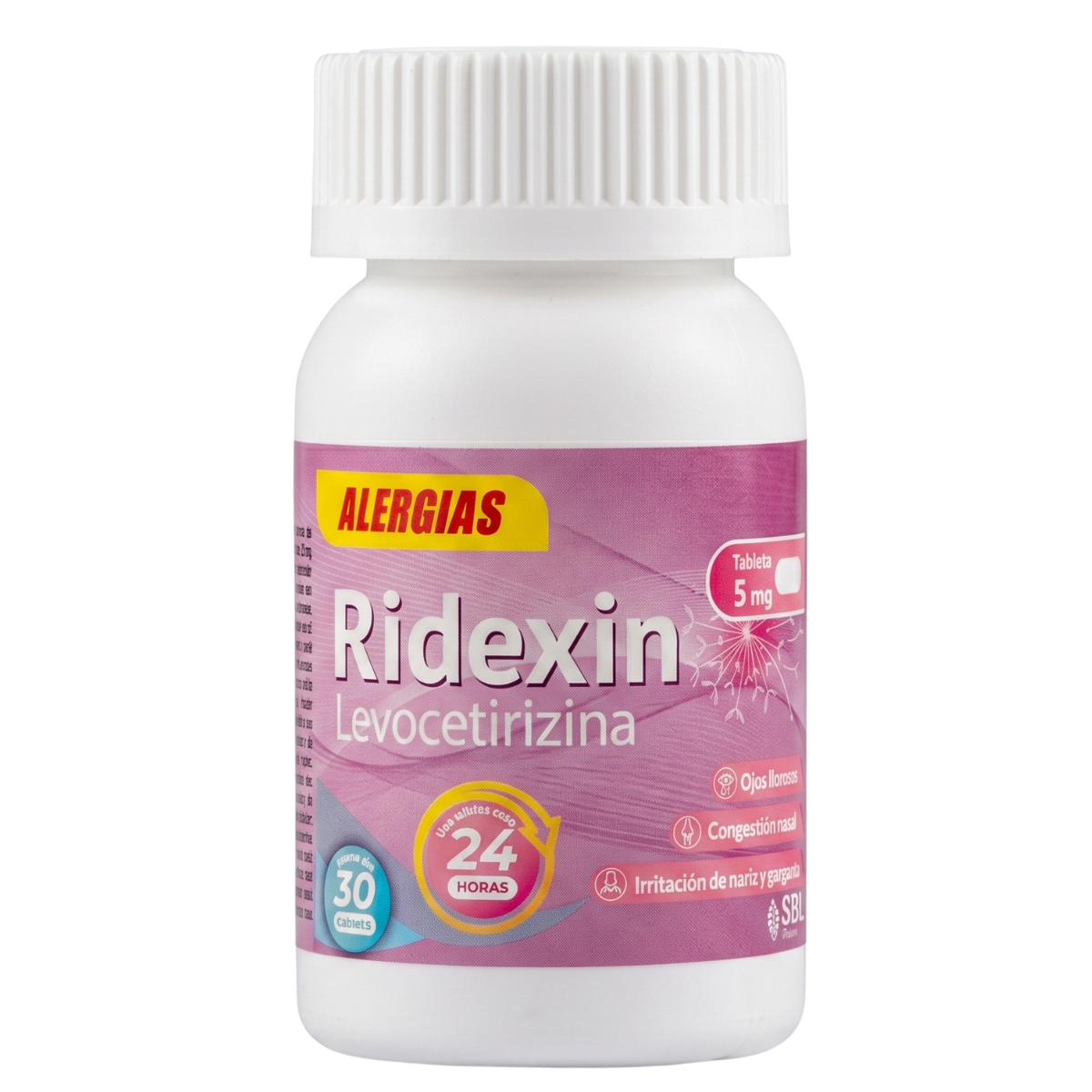 Ridexin Levocetirizina 5 Mg Frasco Con 30 Tabletas SBL Pharma