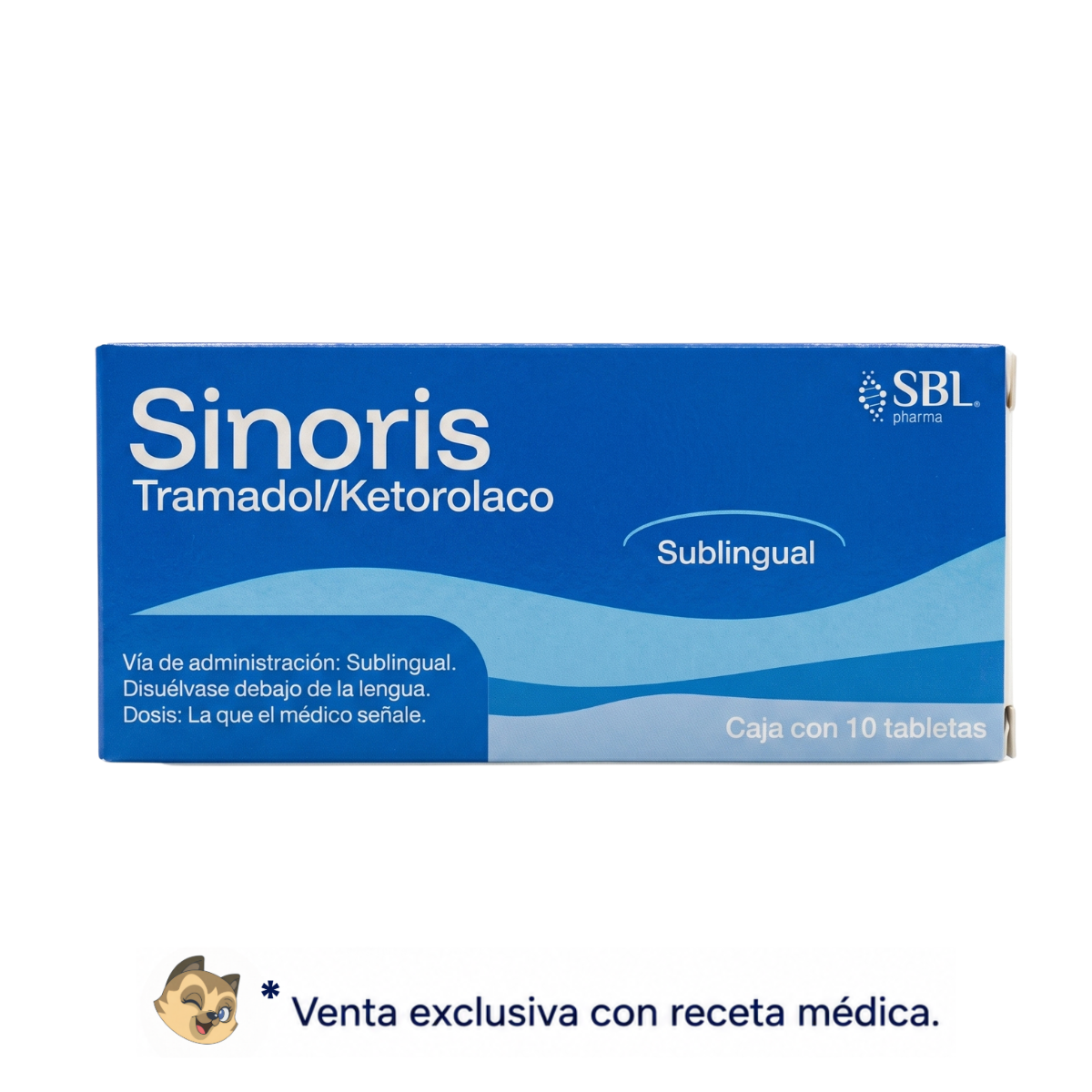 Sinoris Tramadol/Ketorolaco 25 Mg/10 Mg Caja con 10 Tabletas Sublingual SBL Pharma
