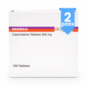 Skemca Capecitabina 500 Mg 2 Cajas con 120 Tabletas C/u Accord Farma