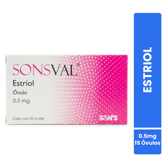 SONSVAL Estriol 0.5 mg caja con 15 óvulos Son's