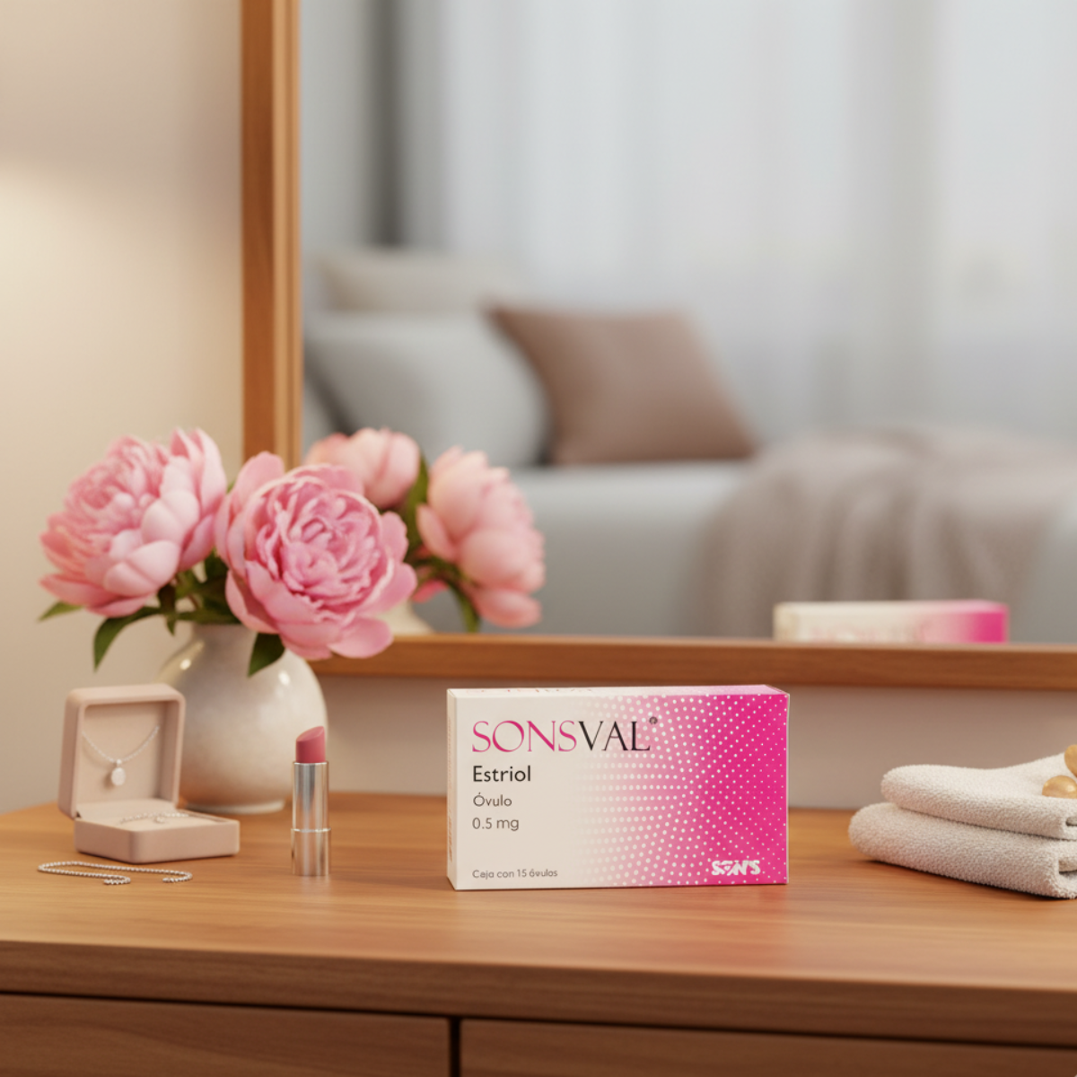 SONSVAL Estriol 0.5 mg caja con 15 óvulos Son's