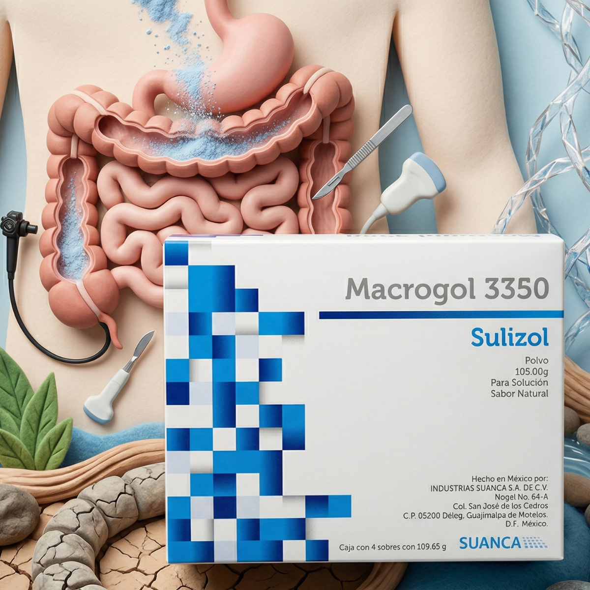 Macrogol 3350 Sulizol Polvo 105 g. Para Solución Sabor Natural