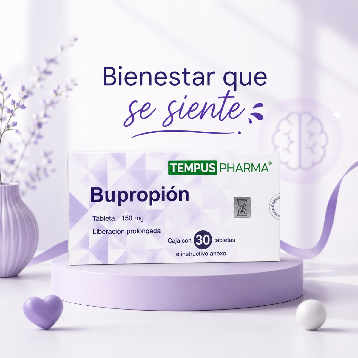 Bupropión 150mg con 30 Cápsulas Tempus pharma