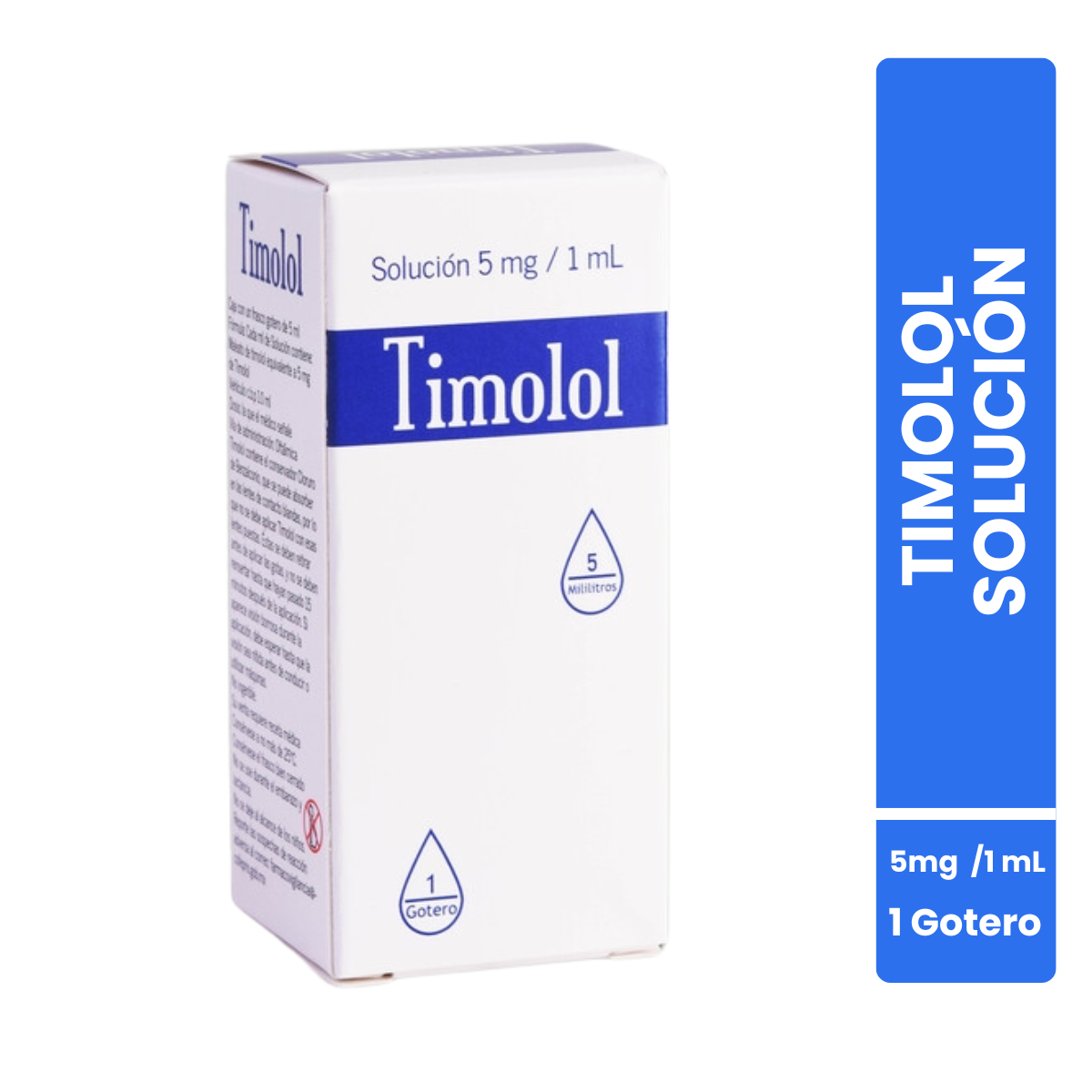 Timolol 5 Mg/ 1 mL Solución Oftálmica Frasco Con 5 mL