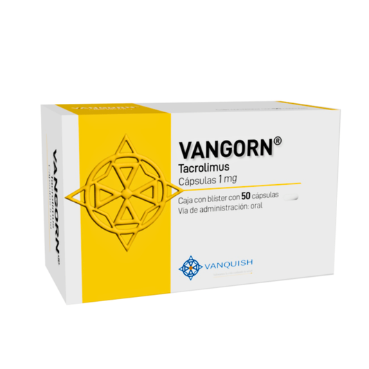 Vangorn Tacrolimus 1 mg Caja con 50 Cápsulas Vanquish