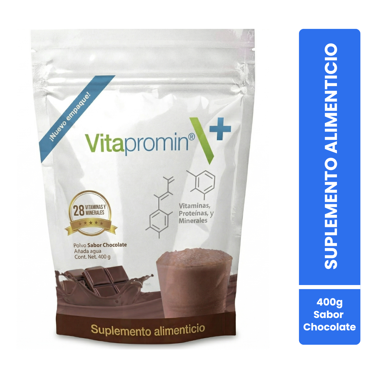 Vitapromin Sabor Chocolate 400 Gr. Vitaminas, Proteínas y Minerales