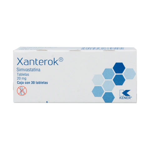 Kener Xanterok Simvastatina 20 mg Caja con 30 Tabletas