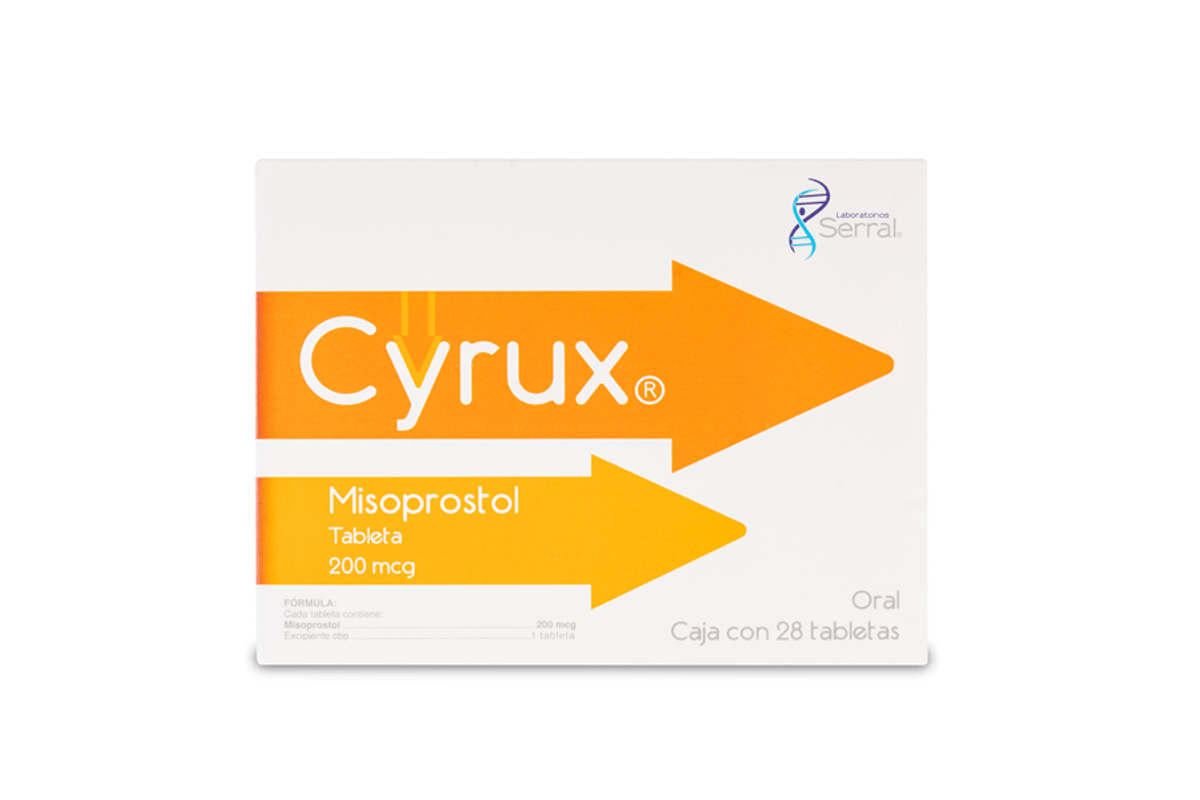 Cyrux Misoprostol 200 mcg Caja con 28 Tabletas
